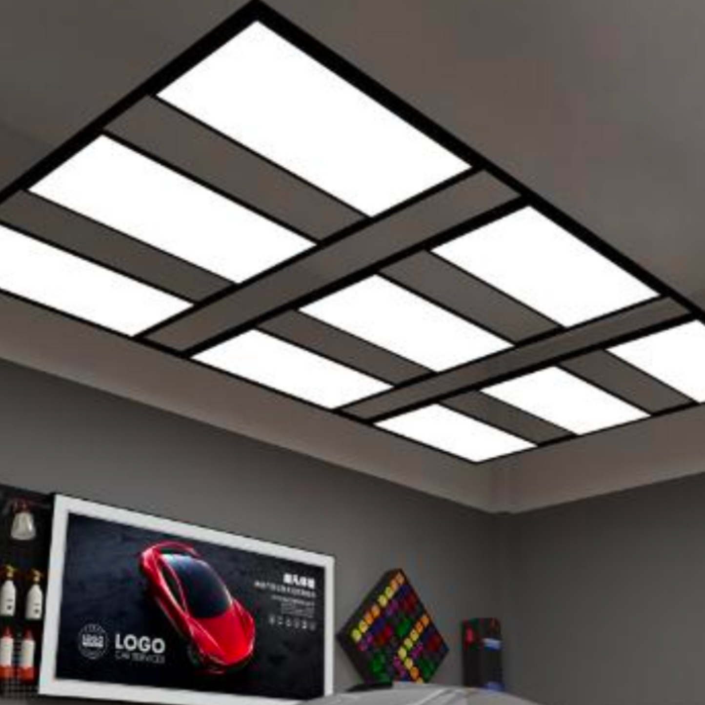 9-Grid Automotive Workshop Light(without honeycomb)