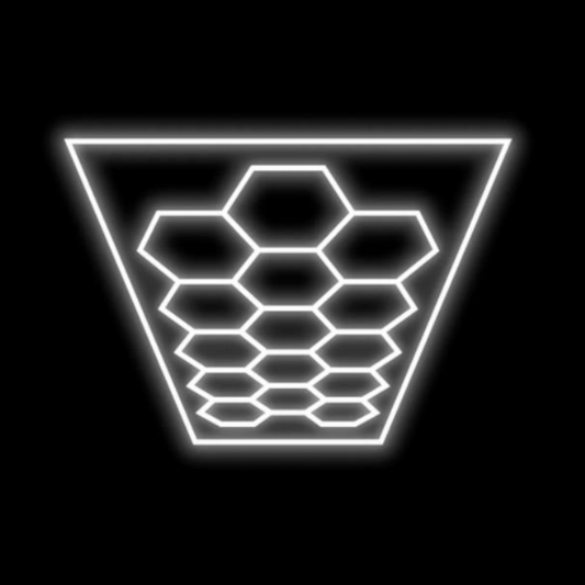 Hexagon Lighting 15 Grid System (with border) - Regular