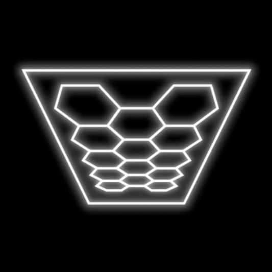 Hexagon LED lighting 14 GRID with border