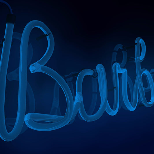 Barber Neon Sign Cursive (Customizable)